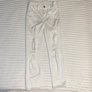 American Eagle White super stretch pants size 0